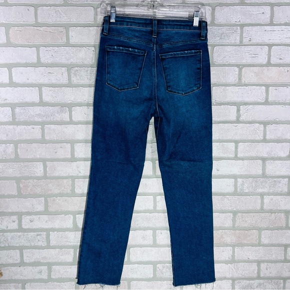 Evereve The Ever Straight High Rise Raw Hem Button Fly Jeans Size 26 - Picture 5 of 9